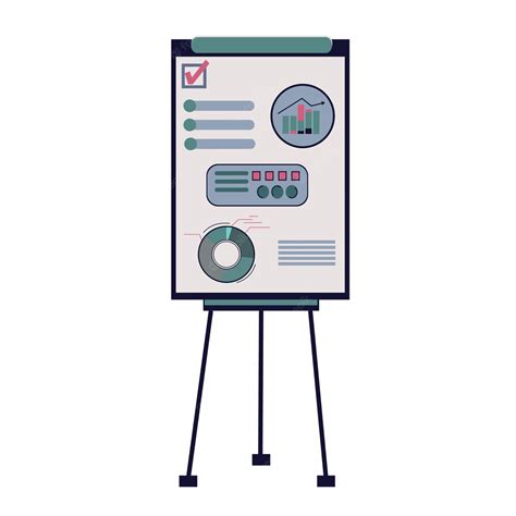 Premium Vector | Flip chart with various graphic Diagram presentation ...