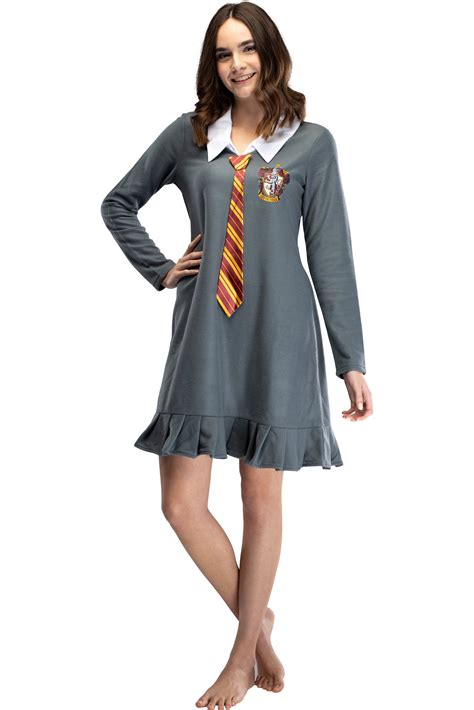 Harry Potter Pajama Juniors Hermione Gryffindor Uniform Tie Nightgown X-Small | Walmart Canada