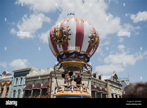 Mickey and Minnie Mouse at the Disney World Magical Kingdom parade, Orlando, Florida, North ...