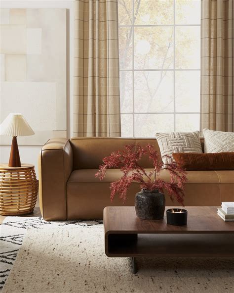 Beige Leather Sofa Decorating Ideas | Baci Living Room