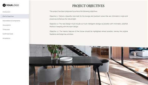 Free Interior Design Concept Statement of Work - Better Proposals