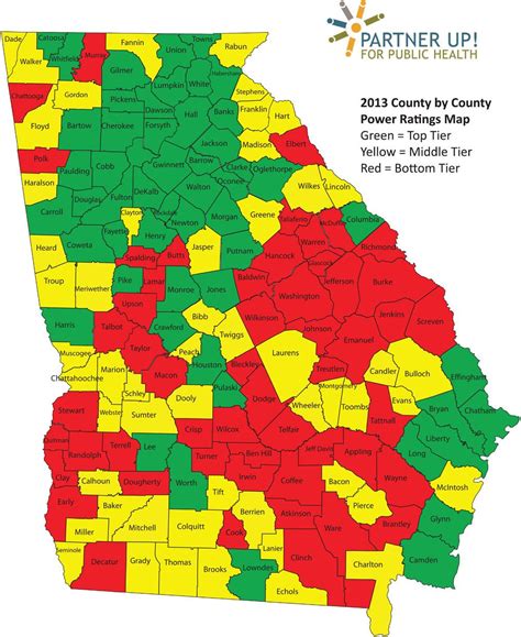South GA Counties Map