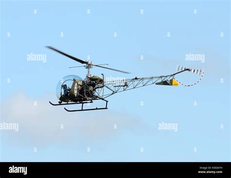 Old helicopter in flight Stock Photo - Alamy