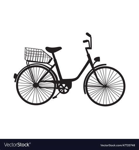 Bike silhouette Royalty Free Vector Image - VectorStock