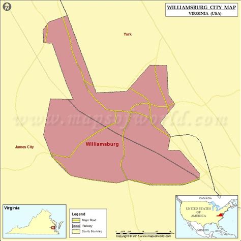 Williamsburg County Map, Virginia