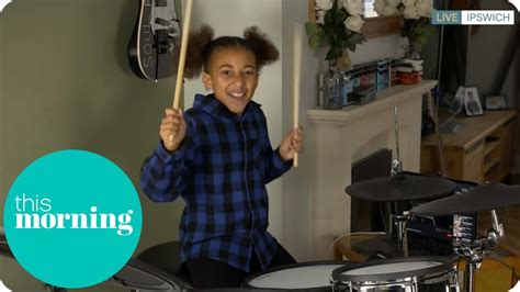 Incredible 10-Year-Old Drummer Girl Gives An Exclusive Performance ...