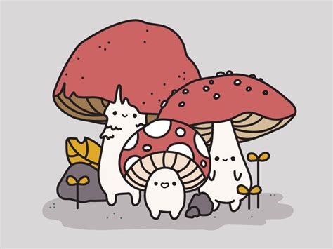 Fallin' for Mushrooms | Cute drawings, Cute art, Kawaii art