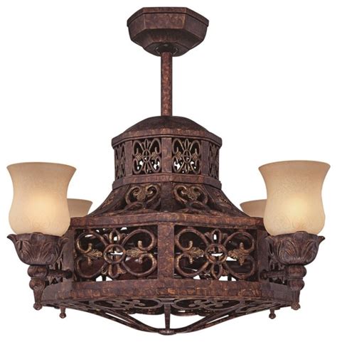 28" Savoy House FanD’lier Antique Copper Ceiling Fan - Traditional - Ceiling Fans - by Lighting ...