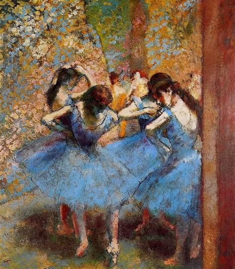 Edgar Degas, Dancers in Blue,1890 | Degas paintings, Edgar degas, Painting