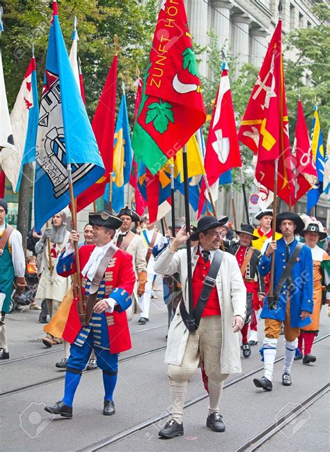 Swiss National Day parade on August 1in Zurich | Swiss