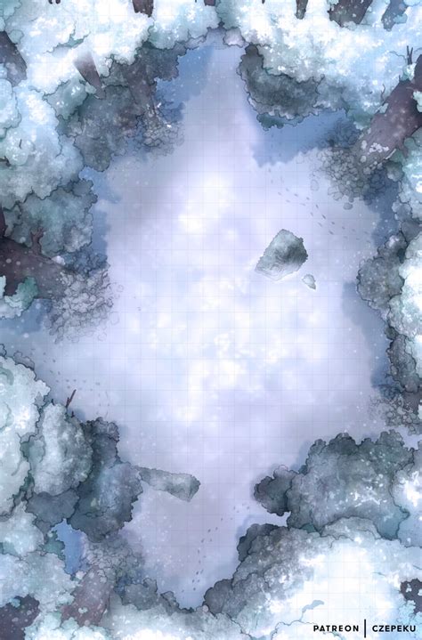 Snowy Forest - DnD Battlemap for Rime of the Frostmaiden | Dnd world ...