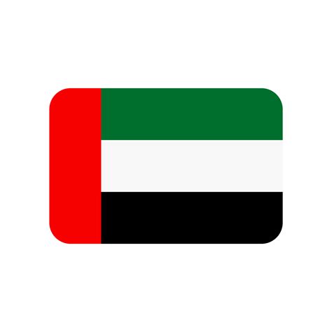 UAE flag vector icon isolated on white background 8296098 Vector Art at ...