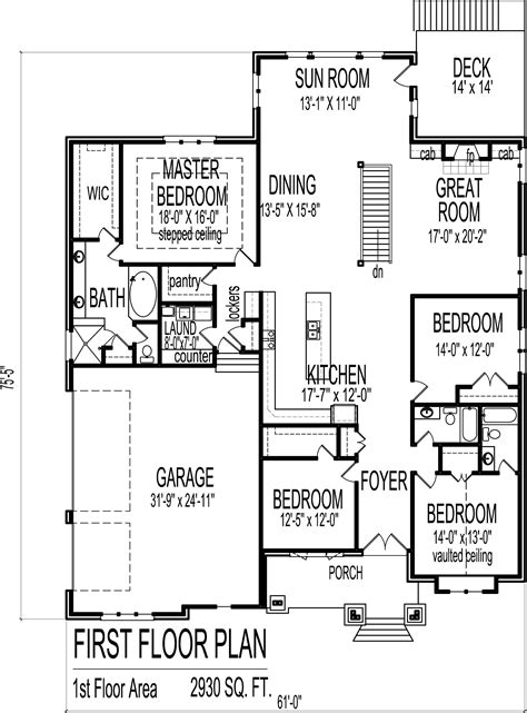 1 Story 2 Bedroom House Plans Bungalow House Floor Plans, Modern House Floor Plans, Basement ...