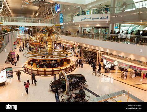 Dubai International airport terminal interior, Dubai, UAE, United Arab Emirates Middle East ...