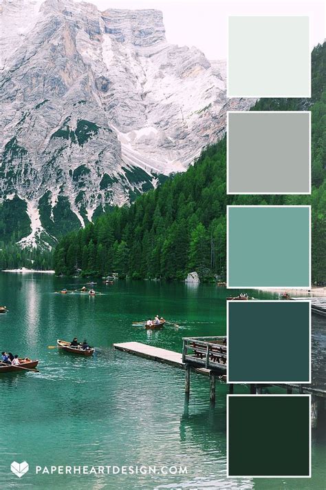 Teal + Gray Color Palette - Green Lake Mountain Vibes | Color palette, Seeds color palette, Grey ...