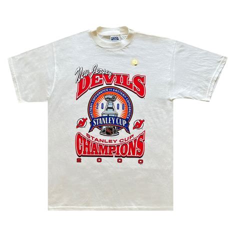 Buy Vintage 2000 Deadstock New Jersey Devils Stanley Cup Tee 'White' - 2934 1SS000103VDNJ WHIT ...