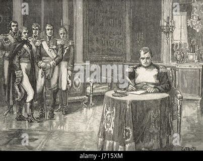 napoleon signing his abdication Bonaparte Emperor military political ...