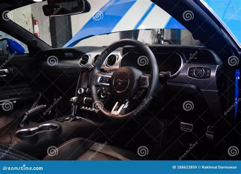 Interior of Ford Mustang GT V8 2023 Model Right Hand Drive Editorial Stock Image - Image of ...