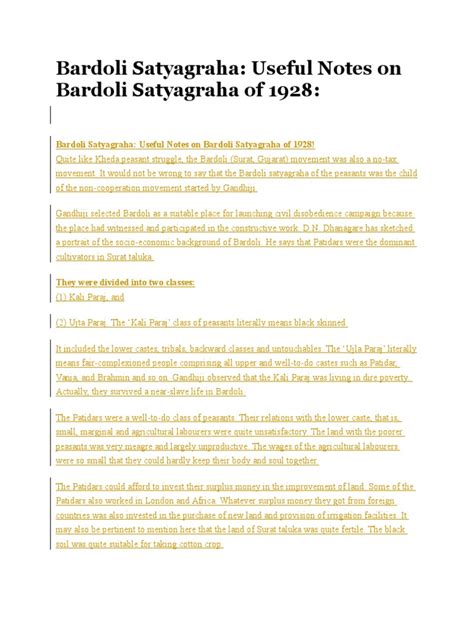 Bardoli Satyagraha | Mahatma Gandhi | Serfdom