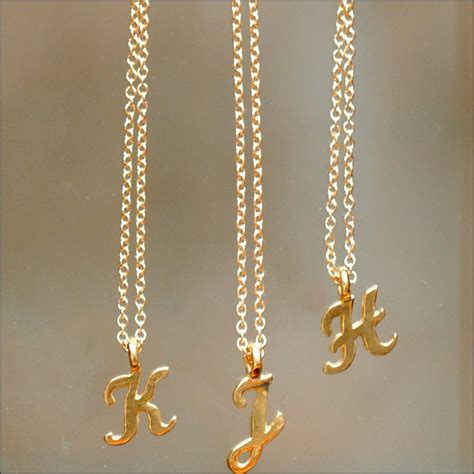 Initial Necklace in Gold | Letter necklace, Initial jewelry, Initial necklace