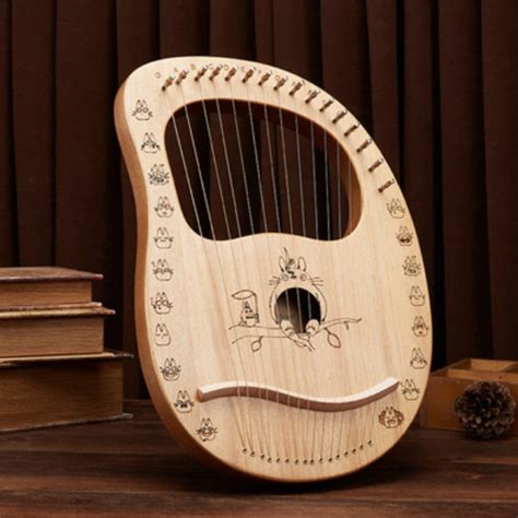 Classy 16-String Lyre Harp with Metal Strings, Tuning Wrench, Spared S – GizModern