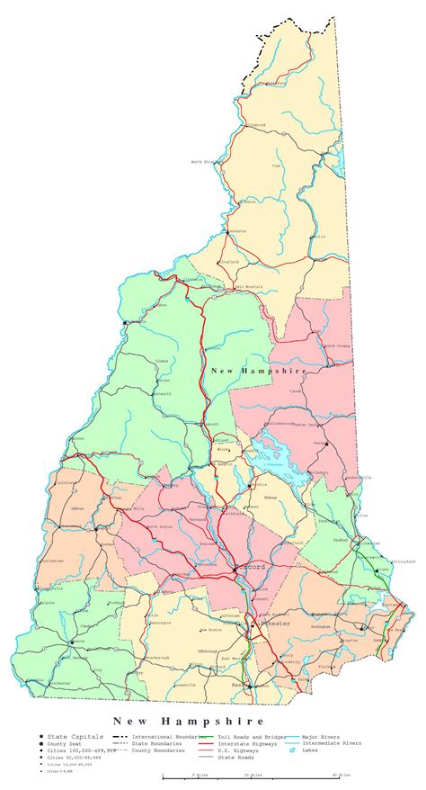 Printable Map Of Nh Towns