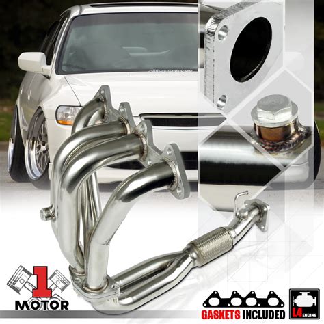 Stainless Steel 4-2-1 Exhaust Header Manifold for 98-02 Honda Accord 2. ...