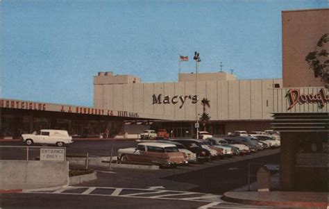 Shopping Center Hillsdale, CA Postcard