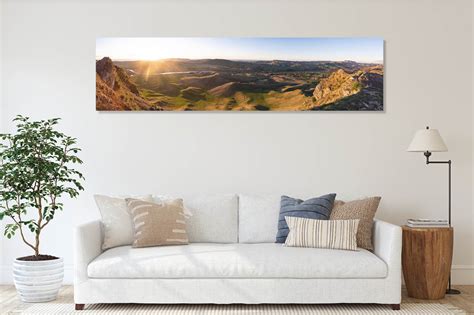 Te Mata Peak Sunrise Pano - NZ Landscape Prints for Sale