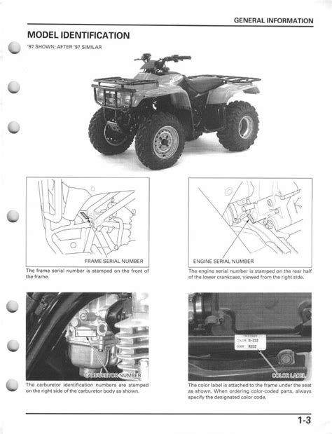 Honda Recon TRX 250 1997 - 2004 Factory Service Repair Manual