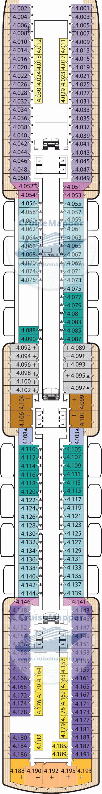 Queen Elizabeth deck 4 plan | CruiseMapper