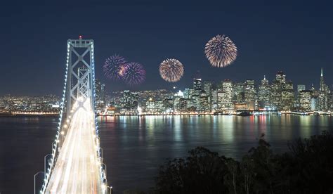 Bay Bridge Fireworks by Sashikanth Chintla / 500px