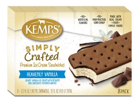 Kemps® Simply Crafted Heavenly Vanilla Ice Cream Sandwiches, 8 ct - QFC