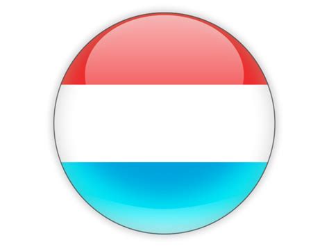 Round icon. Illustration of flag of Luxembourg