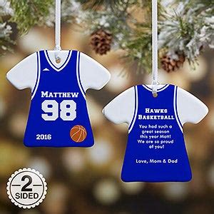 Personalized Basketball Jersey Christmas Ornaments