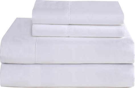 Pointehaven T-800 Pima Cotton Deep Pocket Luxury Queen Sheet Set, White ...