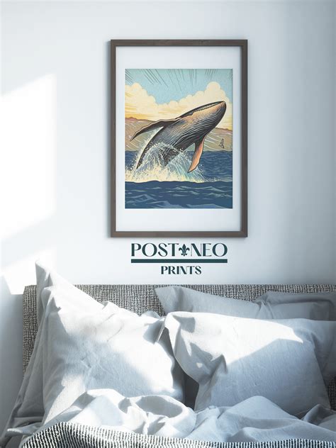 PRINTABLE Artwork of Breaching Whale, Hawaiian Humpback Whale, Hawaii ...