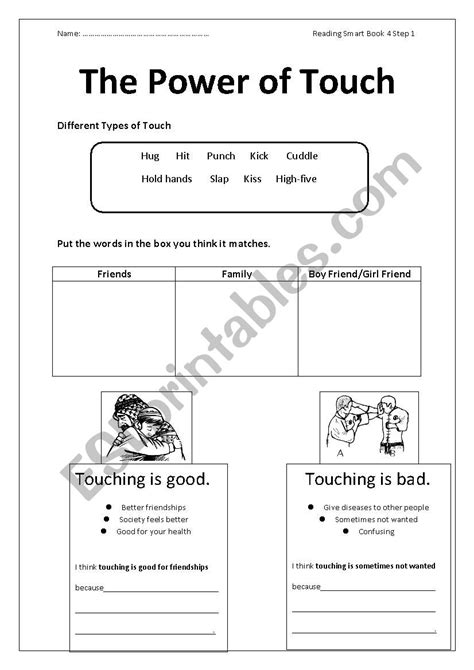 Good Touch Bad Touch Worksheets Printable