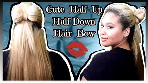 HALF UP AND HALF DOWN BOW MADE OUT OF YOUR OWN HAIR | How to make bows ...