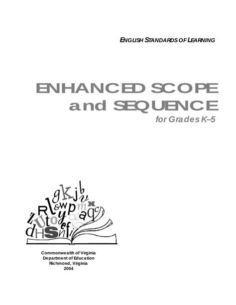 (PDF) ENHANCED SCOPE and SEQUENCE - VDOE · English SOL Enhanced Scope and Sequence for Grades K ...