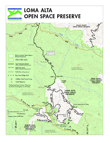 Loma Alta Preserve Map - Fairfax California • mappery