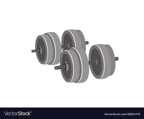 Big weight for both arms dumbbell cartoon Vector Image