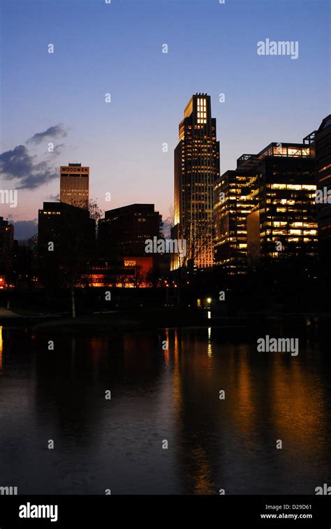 Omaha, Nebraska skyline at night Stock Photo - Alamy