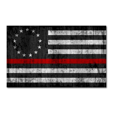 Thin Red Line Betsy Ross Flag Decal – Warrior 12