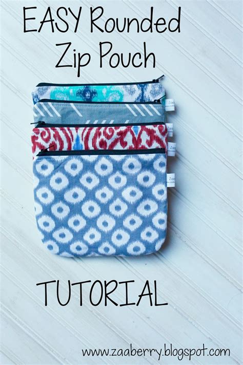 Zaaberry: EASY Rounded Zip Pouch TUTORIAL