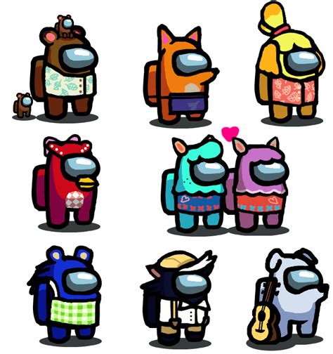 Daily Working Among Us Skins | Animal crossing funny, Animal crossing, Cute patterns wallpaper