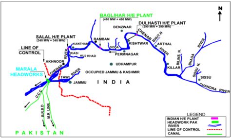 Chenab River Map