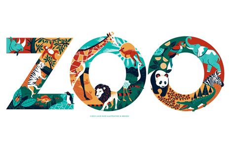 Zoo poster design, Zoo logo, Paper art sculpture