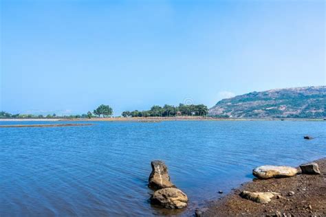 Lonavala Lake Panorama stock photo. Image of lake, shrubs - 11956452