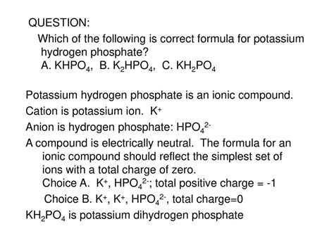 Phosphate Ion Formula And Charge